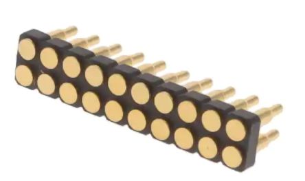 RS PRO Leiterplattensteckverbinder Gerade, 20-polig / 2-reihig, Raster 2.54mm, SMT-Anschluss, Nicht Ummantelt
