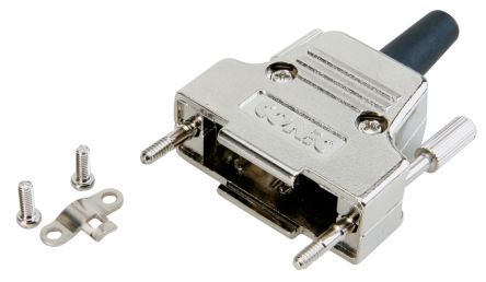 CONEC Capot Sub-D Série 165X, 9 Contacts, En Gadolinium - Zinc Avec Serre-câble