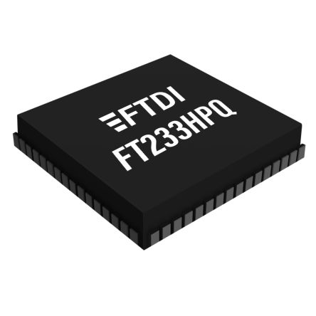 FTDI Chip Contrôleur USB 1 Canaux USB 2.0, QFN 64, 64 Broches