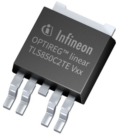 Infineon Régulateur De Tension, TLS850C2TEV50ATMA1, Faible Chute, 500mA, PG-TO252-5 5 Broches.