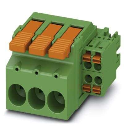 Phoenix Contact 7.62mm Pitch 10 Way Pluggable Terminal Block, Hybrid Plug, Cable Mount, Push-In Termination