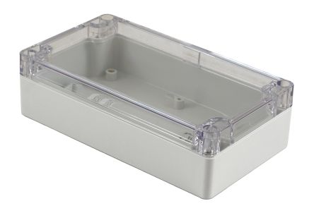 Hammond 1554 Series Polycarbonate Enclosure, IP68, Clear Lid, 6.3 X 3.5 X 1.8in
