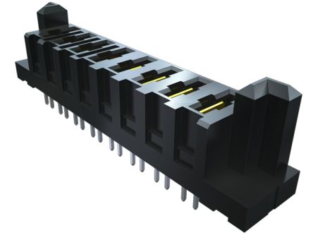 Samtec Conector Hembra Para PCB Ángulo De 90° Serie PES, De 4 Vías En 1 Fila, Paso 6.35mm, Montaje En Orificio Pasante,