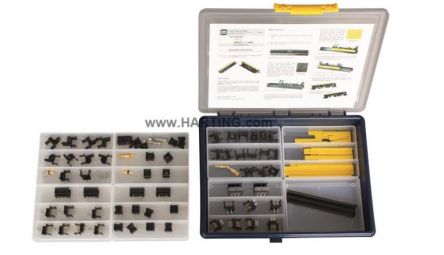 HARTING Har-modular® PCB Steckverbinder-Satz, Verbinder-Kit 2 → 4 Module, Montageschienen, Montagehilfe,