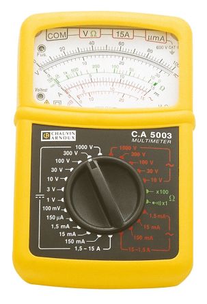 Chauvin Arnoux CA 5003 Hand Multimeter, CAT III 1000V Ac / 15A Ac, 1mΩ