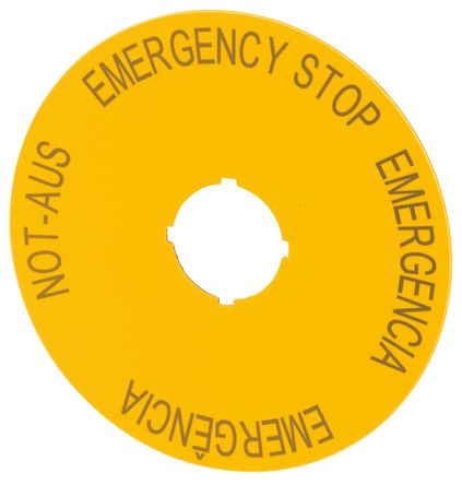 Eaton Moeller Etikett Für Drucktasten Emergencia - Emergência - Emergency Stop - Not-Aus