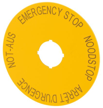 Eaton Moeller Etikett Für Drucktasten Arrêt D'urgence - Emergency Stop - Noodstop - Not-Aus
