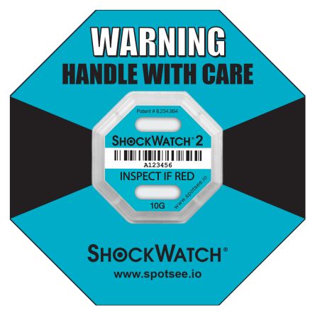 SpotSee ShockWatch2 Stoß Und Belastungsindikatoren 10 Stk B. 42.93mm H. 6.35mm