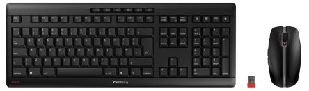 CHERRY Wireless Multimedia Keyboard & Mouse Set, QWERTY (UK), Black
