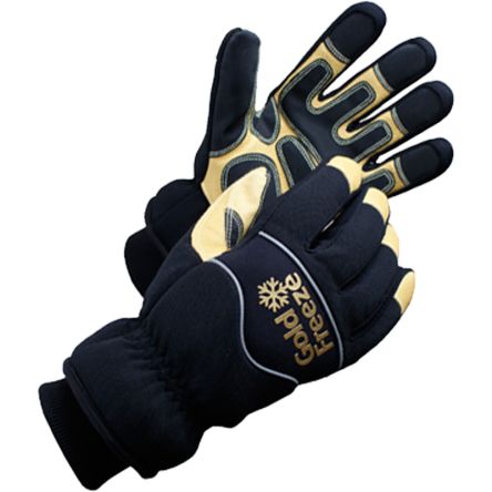 Goldfreeze Coldstore Gloves Wasserdichte Handschuhe, Größe 11, XL Schwarz/Gelb