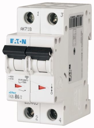 Eaton Disjoncteur Moeller 2P, 3.5A, Montage Rail DIN