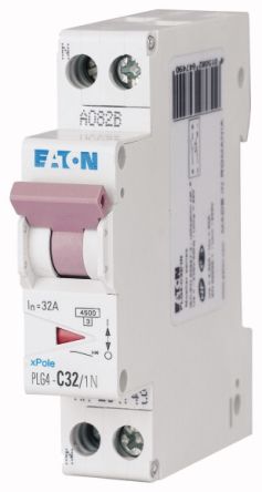 Eaton Moeller Leitungsschutzschalter Typ B, Pol 1P+N 32A DIN-Schienen-Montage