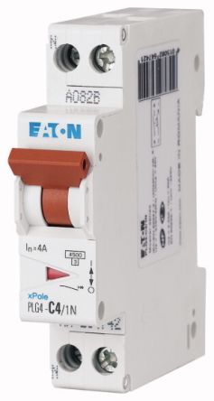 Eaton Moeller Leitungsschutzschalter Typ C, Pol 1P+N 4A DIN-Schienen-Montage