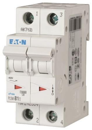 Eaton Moeller Leitungsschutzschalter Typ C, 2-polig 1A PLSM DIN-Schienen-Montage