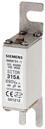 Siemens Sicherung Mit Messerkontakten NH000, 690V / 125A, AR