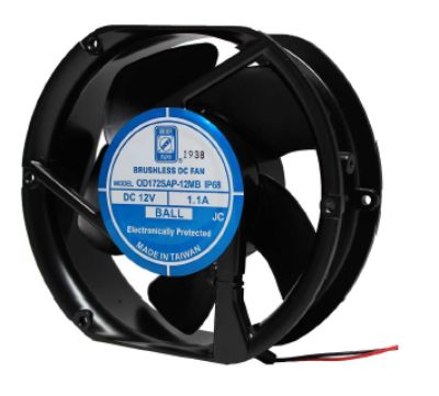 RS PRO Axial Fan, 24 V Dc, DC Operation, 235 ± 15%cfm, 15 ± 15%W, 0.97 ± 15%A Max, IP68, 172 X 150 X 51mm