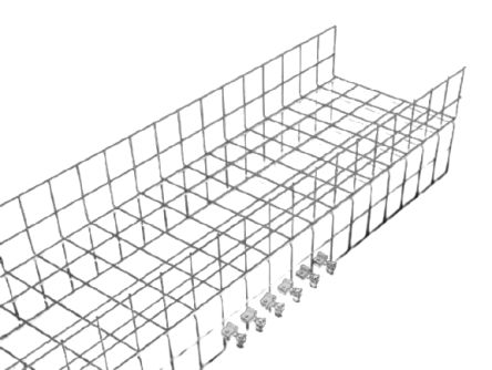 Rittal Wire Mesh Cable Tray, Sheet Steel 300 Mm X 120mm
