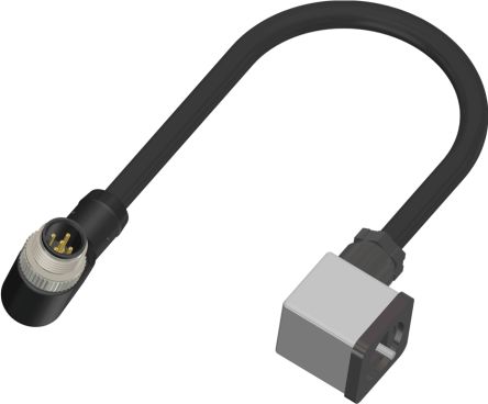 RS PRO 传感器执行器电缆, 3芯, M12转DIN 43650 A 型