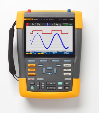 Fluke Osciloscopio Portátil 190-062-III-S, Calibrado RS, Canales:2 A, 60MHZ