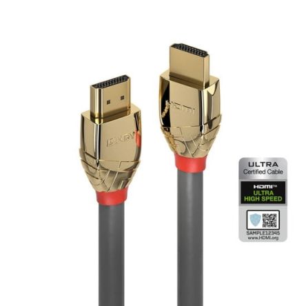 Lindy Electronics HDMI-Kabel A HDMI Stecker B HDMI Stecker Hohe Geschwindigkeit 10240 X 4320 Max., 1m, Grau