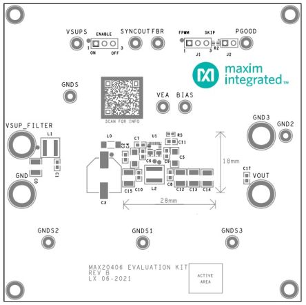 Maxim Integrated MAX20406EVKIT# Development Kit, Evaluation Kit Abwärtswandler