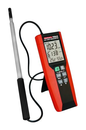 Sefram 9862 Anemometer Bis 0 To 25m/s, 0.01m/s, Luftdurchfluss, Typ Teleskop Flügelrad