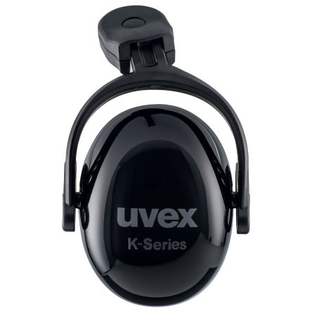 Uvex Protector Auditivo Para Casco Serie K, Atenuación SNR 28dB, Color Negro, Gris
