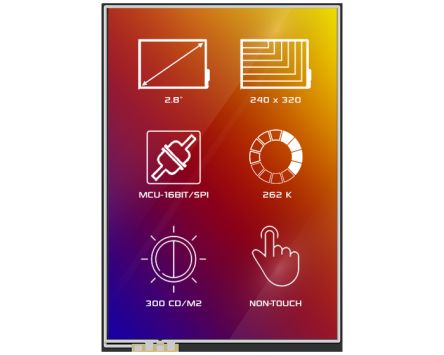 4D Systems TFT TFT LCD Display, 2.8in, 240 X 320pixels