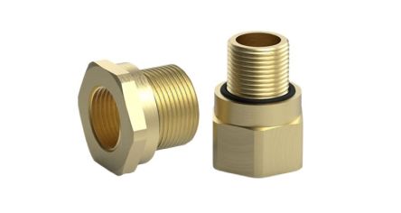 Peppers AR Messing Kabelrohr Fitting Adapter 1/2 NPT In, 20 Mm Messing