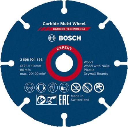 Bosch Cutting Disc In Carburo, Ø 76mm