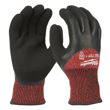 Milwaukee Schneidfeste Handschuhe, Latex Rot
