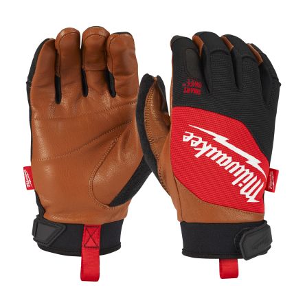 Milwaukee Arbeitshandschuhe, Größe 10, XL, Leder Rot