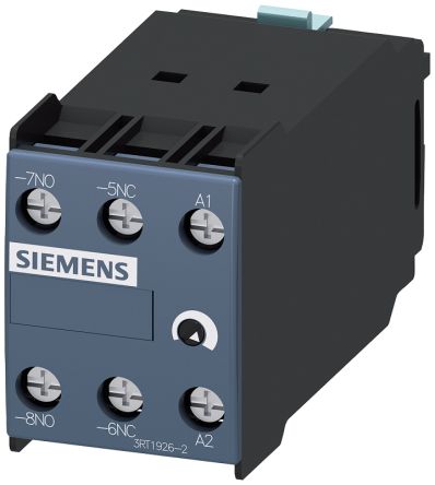Siemens 3RT1 Hilfsschalterblock 2-polig SIRIUS, 1 Öffner, 1 Schließer Klemmbefestigung