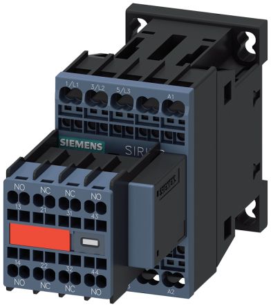 Siemens Leistungsschütz / 400 V Spule, 3 -polig 2 Schließer + 2 Öffner / 22 A, Schalten Von Kondensatoren