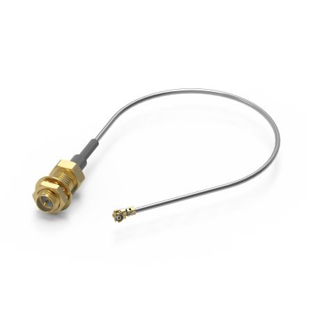 Wurth Elektronik Câble Coaxial, RP-SMA, / UMRF, 100mm, Gris
