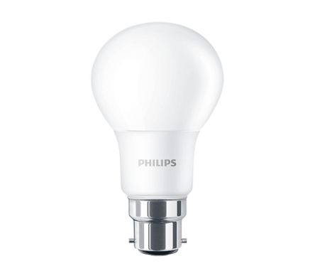 Philips Lighting Bombilla LED Philips, CorePro, 240 V, 5,5 W, Casquillo B22, Blanco Cálido, 2700K