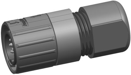Amphenol Industrial Circular Connector, 4 Contacts, Cable Mount, M16 Connector, Plug, Male, IP68, Quicklock Signalmate