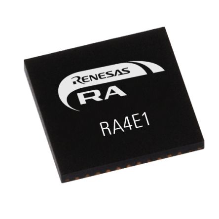 Renesas Electronics Mikrocontroller RA4E1 ARM Cortex M33 32bit SMD 512 KB QFN 48-Pin 100MHz 128 KB RAM USB
