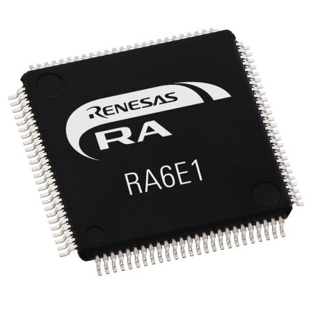 Renesas Electronics Mikrocontroller RA6E1 ARM Cortex M33 32bit SMD 1024 MB LQFP 100-Pin 200MHz 256 KB RAM USB