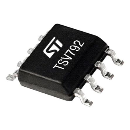 STMicroelectronics TSV792IDT, High Bandwidth, Op Amp, RRIO, 50MHz 50 MHz, 6 V, 8-Pin SO8