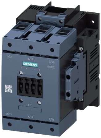 Siemens Contactor, 400 V Ac Coil, 3-Pole, 115 A, 55 KW, 3NO