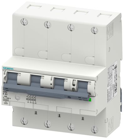 Siemens Interruptor Automático 4P, 25A, Curva Tipo E 5SP3425-3, SENTRON, Montaje En Carril DIN
