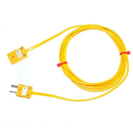 RS PRO Type K Thermocouple & Extension Wire, 3m, Unscreened, PVC Insulation, +105°C Max, 7/0.2mm