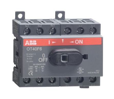 ABB OT Pole Base Mounting Switch Disconnector - 25A Maximum Current, 9kW Power Rating, IP20