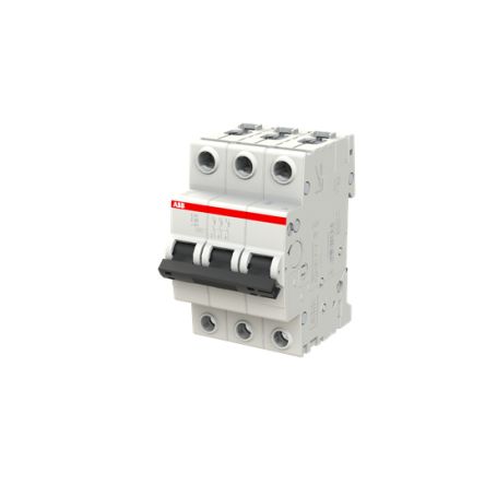 ABB Interruptor Automático 3P, 80A, Curva Tipo C, Poder De Corte 6 KA S203-C80, System Pro M Compact, Montaje En Carril DIN