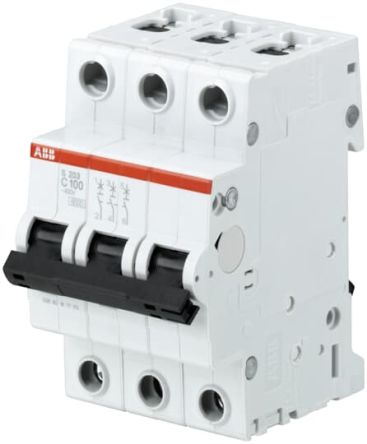 ABB S200 Leitungsschutzschalter Typ B, 3-polig 80A System Pro M Compact DIN-Schienen-Montage