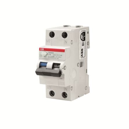 ABB Interruptor Automático Y Diferencial 2P, 6A, Montaje En Carril DIN