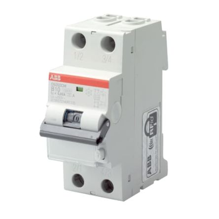 ABB RCBO DS202C M FI/LS-Schalter 6A, 2-polig, Empfindlichkeit 30mA, DIN-Schienen-Montage