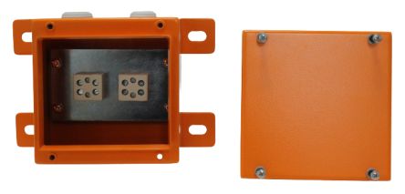 RS PRO Stahl Installationsdose Orange IP65, BxTxH 150mm X 150mm X 100mm