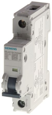 Siemens 5SJ Leitungsschutzschalter, 1-polig 6A SENTRON DIN-Schienen-Montage